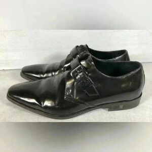 Versace Collection Men's Black Leather Monk Strap Dress Shoes Size 41